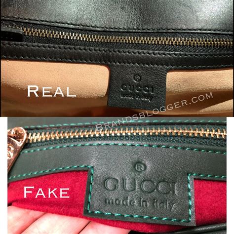 how to tell a real gucci bag from a fake|inside a real gucci bag.